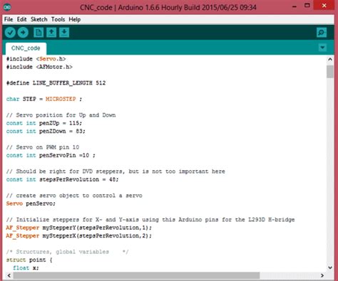 Arduino cnc codes